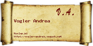 Vogler Andrea névjegykártya